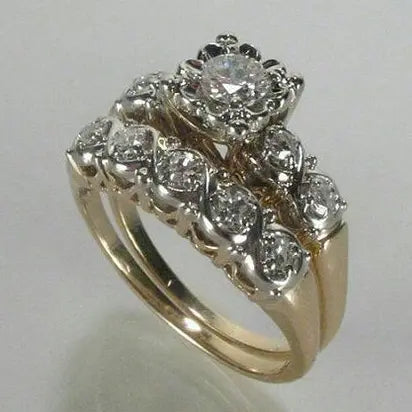 キラキラ輝くヴィンテージゴールドリング