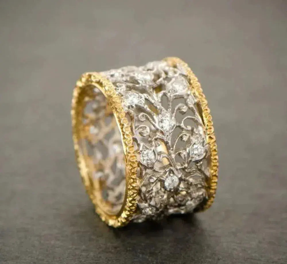 ヴィンテージジルコニアアイビーリング